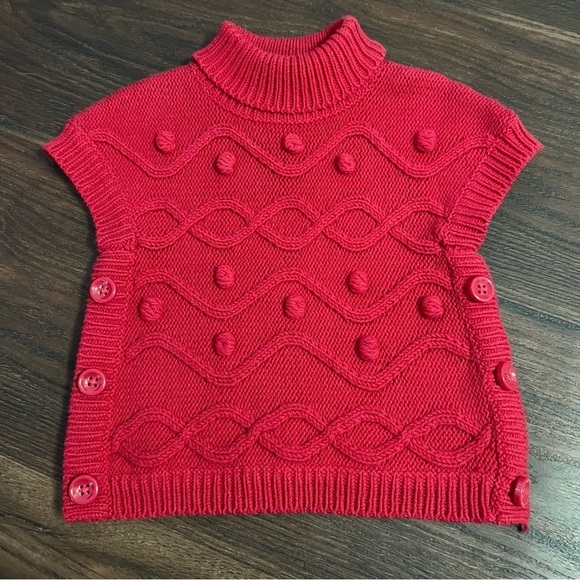 Gymboree Other - Gymboree Winter Cheer Red Bubble And Cable Sweater 3-6 Months Baby Girl